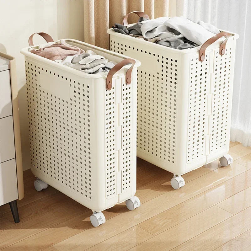 Dirty clothes basket, folding multifunctional handheld dirty clothes basket, large capacity collection basket, storage basket - view 2