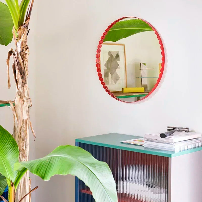 Round decorative retro Nordic mirrors for interior decoration - view 3