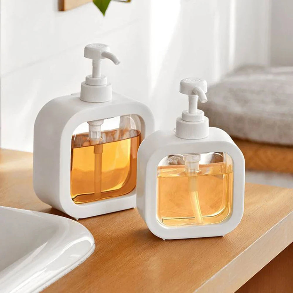 A large-capacity soap dispenser bottle, transparent visible plastic press bottle, suitable for travel, kitchen, bathroom - view 3