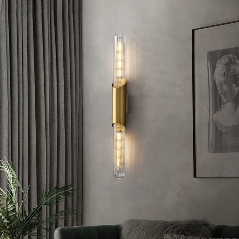 All Copper wall sconce, Simple And Minimalist Bedroom Headboard Light Luxury Staircase New Living Room Tv Background wall sconce - view 2