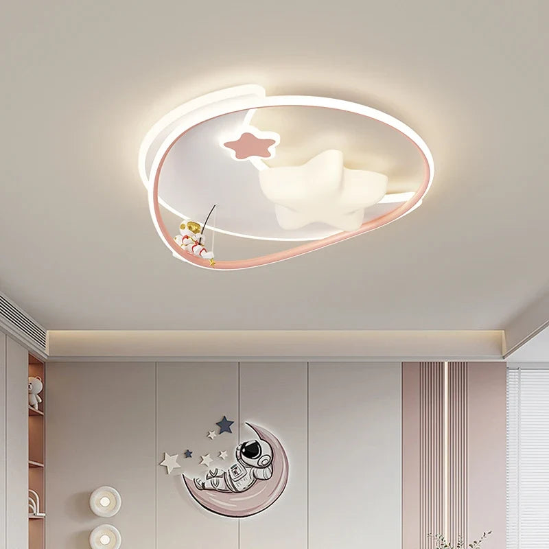 Modern child bedroom lamp with creative star protection - view 2