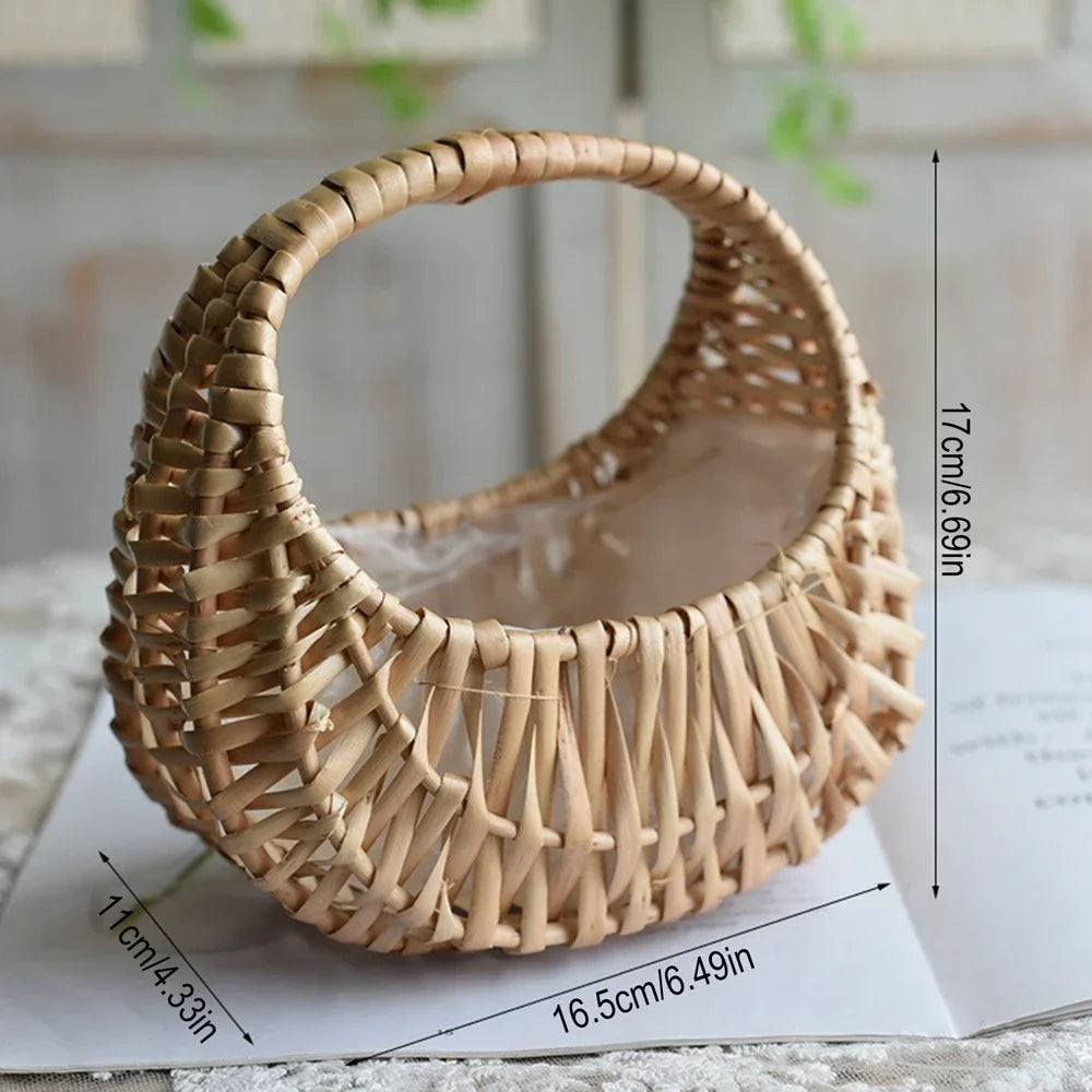Wicker basket for flowers and storage - A