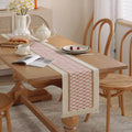 Minimalist-Pairing Bohemian Beige Table Runner with Pom-Poms - 30X50cm