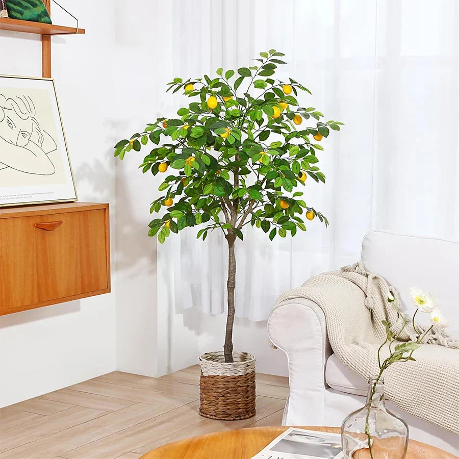 Artificial lemon tree with fruit for interior decoration and garden - view 3