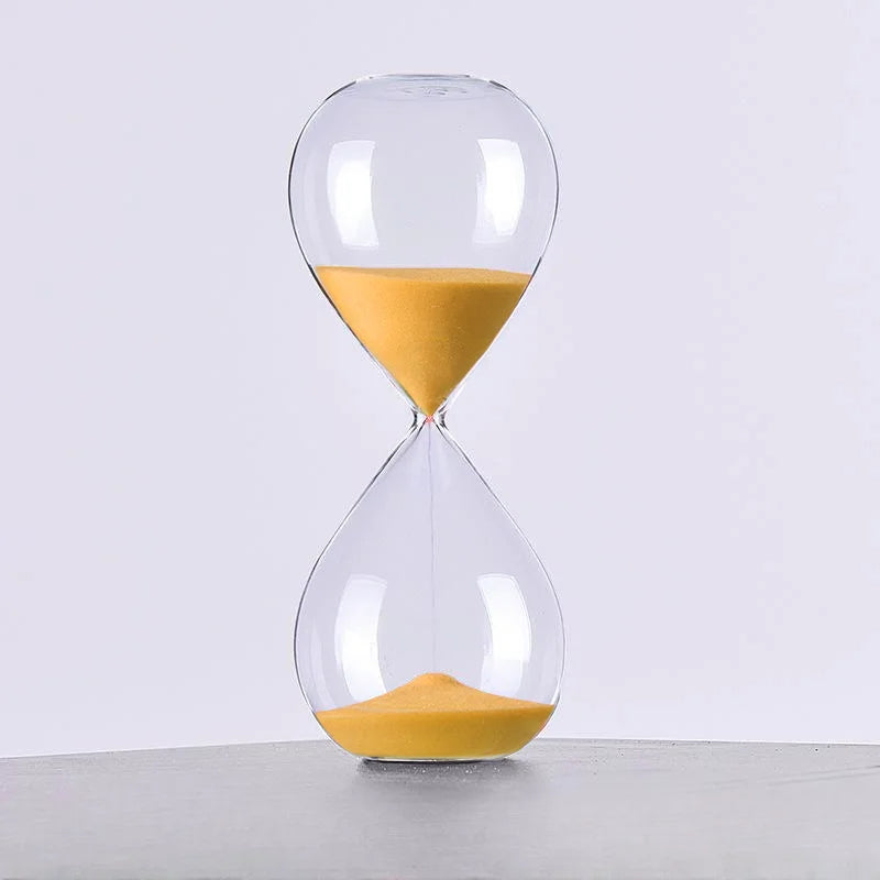 Glass hourglass colored modern decoration for office and home - Orange / 60 min