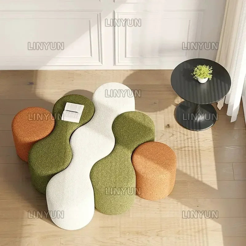 Fabric combined sofa for office and leisure space - view 5