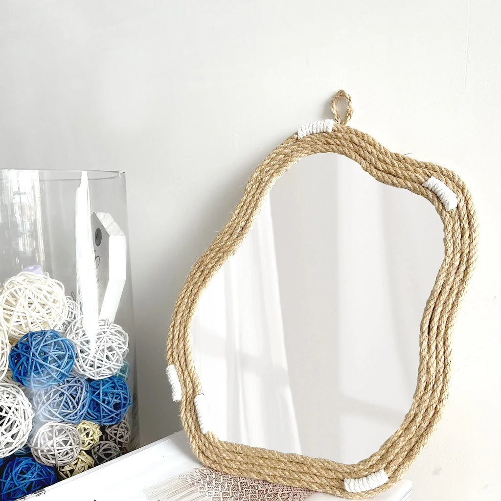Decorative mirror Nordic woven with creative and original wall hand - view 7