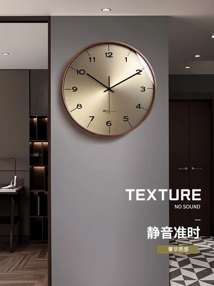 Modern wall clock in solid wood for interior decoration - view 5