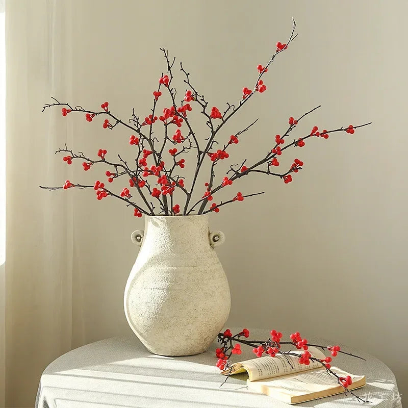 Artificial holly plants for floral decoration and table - view 3