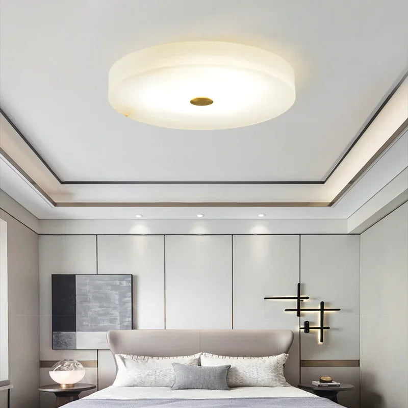 Lightweight and luxurious natural marble ceiling lamp - view 2