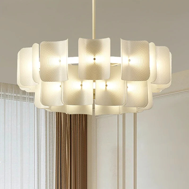 Newly designed LED chandelier, fingerprint chandelier, luxurious living room, bedroom, villa, hotel lobby, bright acrylic chande