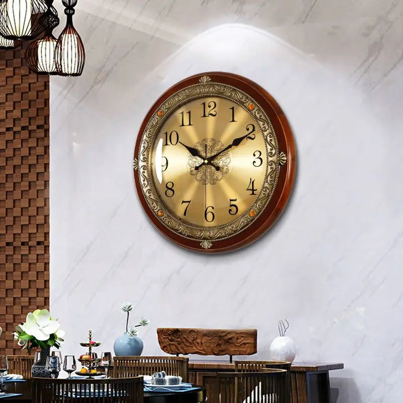 Silent wall clock retro design 3d for modern decoration - view 3