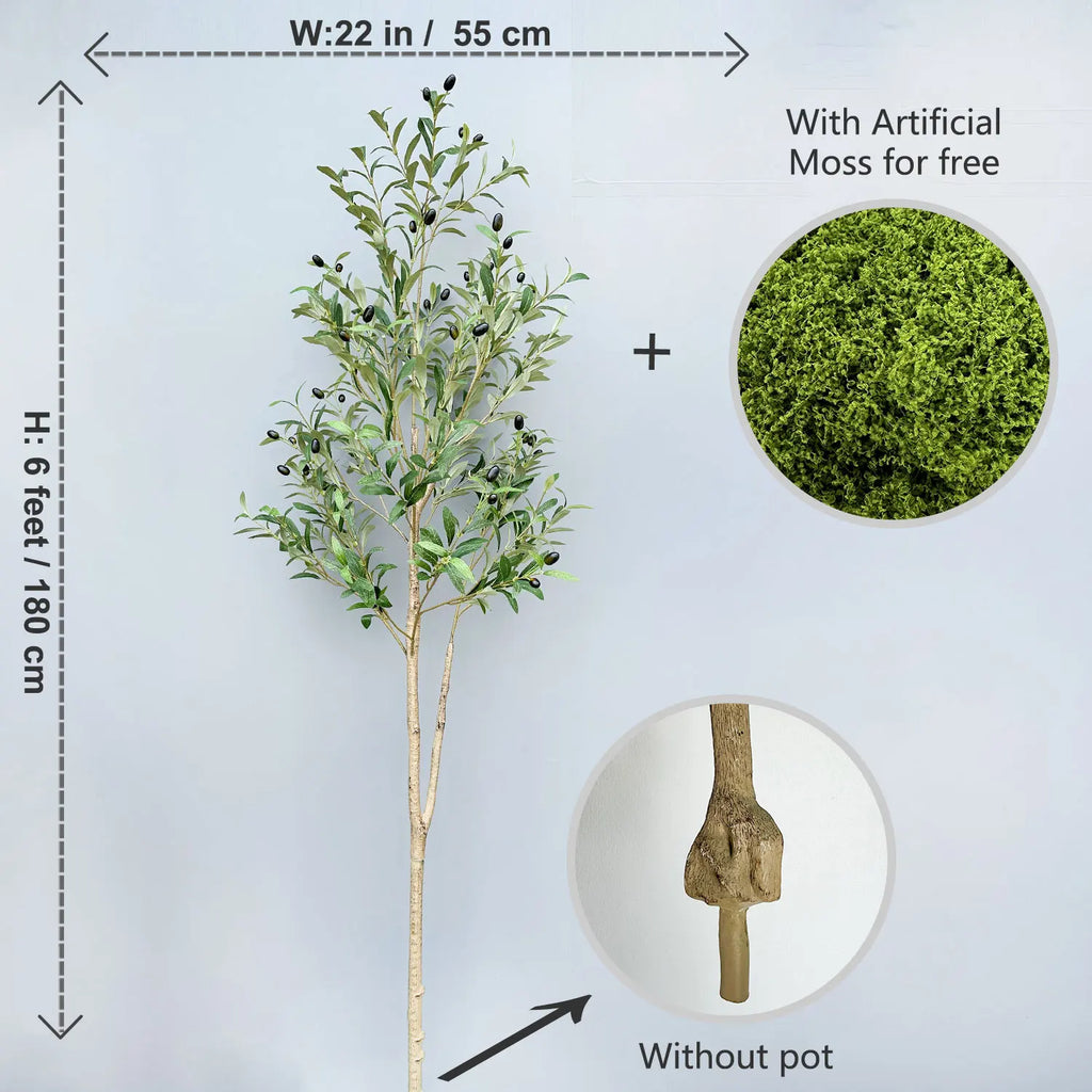 Large artificial olive branches for outdoor and indoor decoration - ZA-540-180