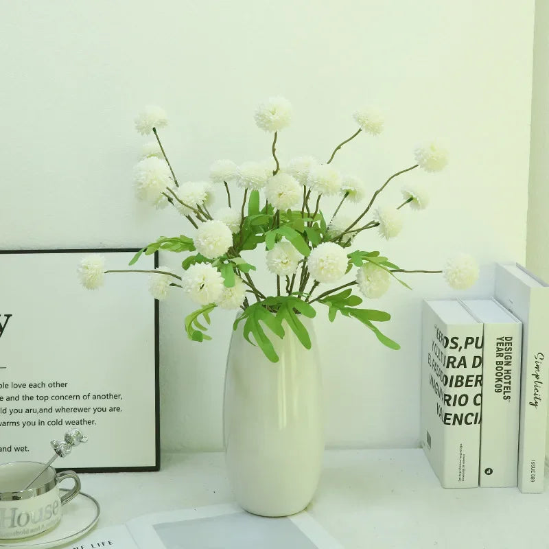 Artificial chrysanthemum branch for elegant floral decoration - view 6