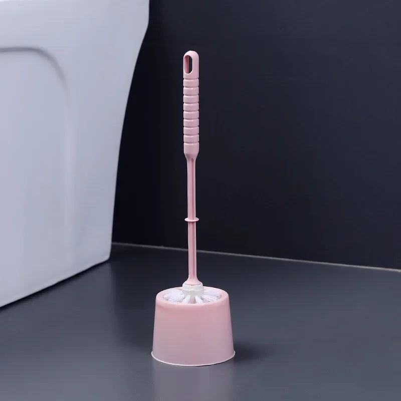 Deep cleaning brush thick and soft long ergonomic handle - Pink