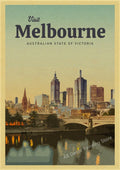 Retro poster on famous travel destinations - 30 / A3 16.5 x 11.8 inches