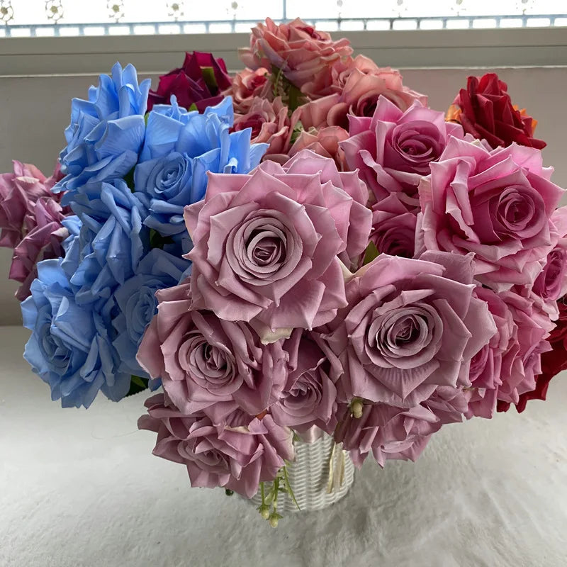 Artificial silk rose for decoration and wedding photography - view 2