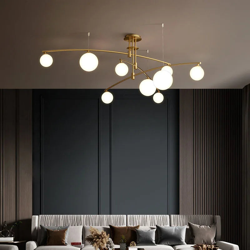 Modern glass chandelier Nordic style for interior decoration - view 2