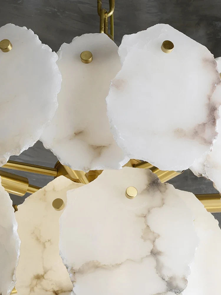 Natural copper marble chandelier for elegant interior decoration - view 5