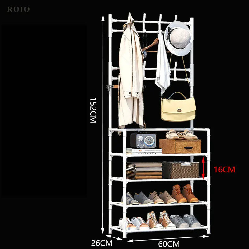 Shoe shelf coat rack and clothing organizer - W4-60