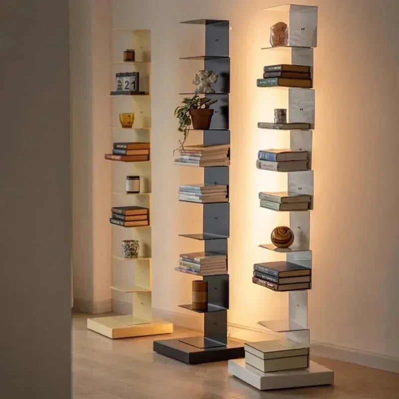Modern library in minimalist design iron for contemporary space - view 2