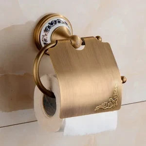 Solid brass accessories sets for retro bathroom - Porte-papier 1