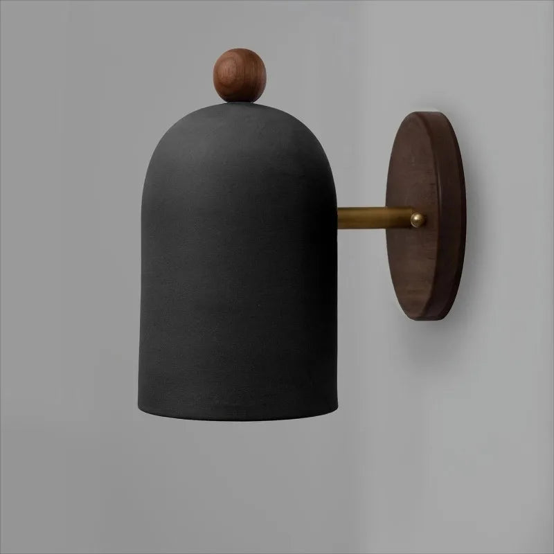 Nordic wall app in walnut style wabi sabi zen Japanese atmosphere - view 5