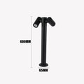 Garden lamp double rotating head creative outdoor lighting - Black / Hot light 10 W
