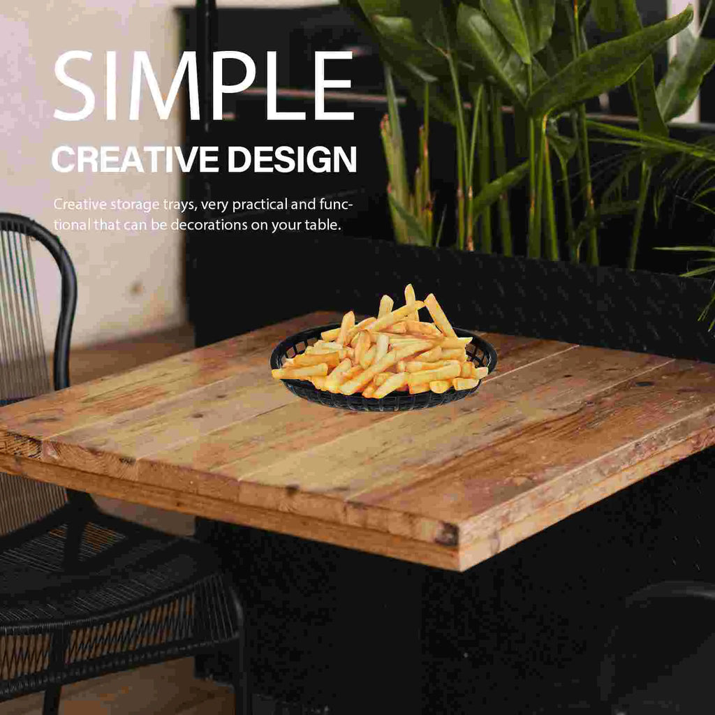Plastic service baskets for fast reusable food - view 8