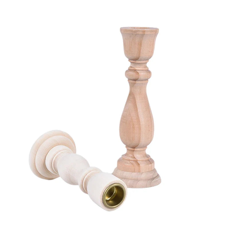 Candlesticks Holderng Decorations, Retro Wood Classic  Weddi candle holders home decor - view 4