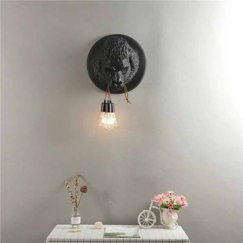 Modern wall sconce in resin design Art decorative vintage light - view 3