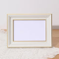 FARORO Wooden Photo Frame for Family Portraits and Weddings - Plume blanche / A4-21x29,7cm