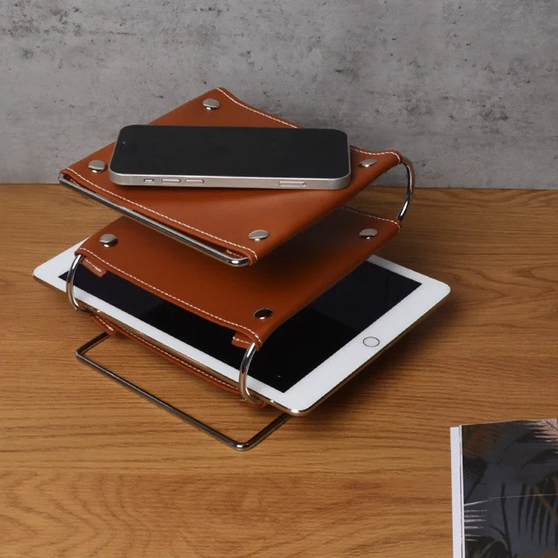 Leather top for cosmetic and jewelry storage - view 2