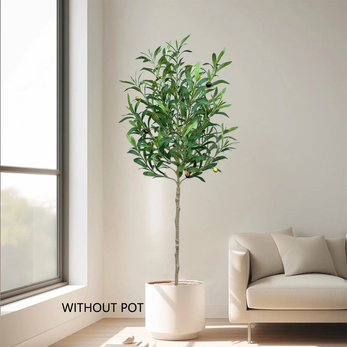 Realistic artificial olive branch for interior decoration - view 4