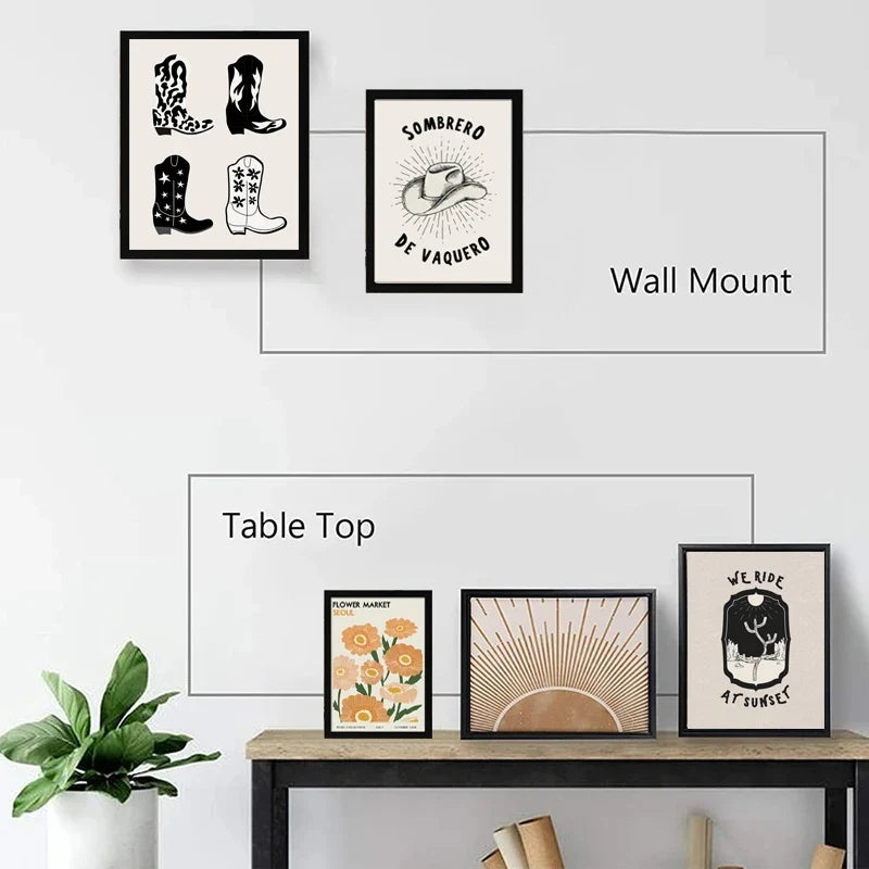 Set of 3 wall photo frames for interior artistic decoration - view 9