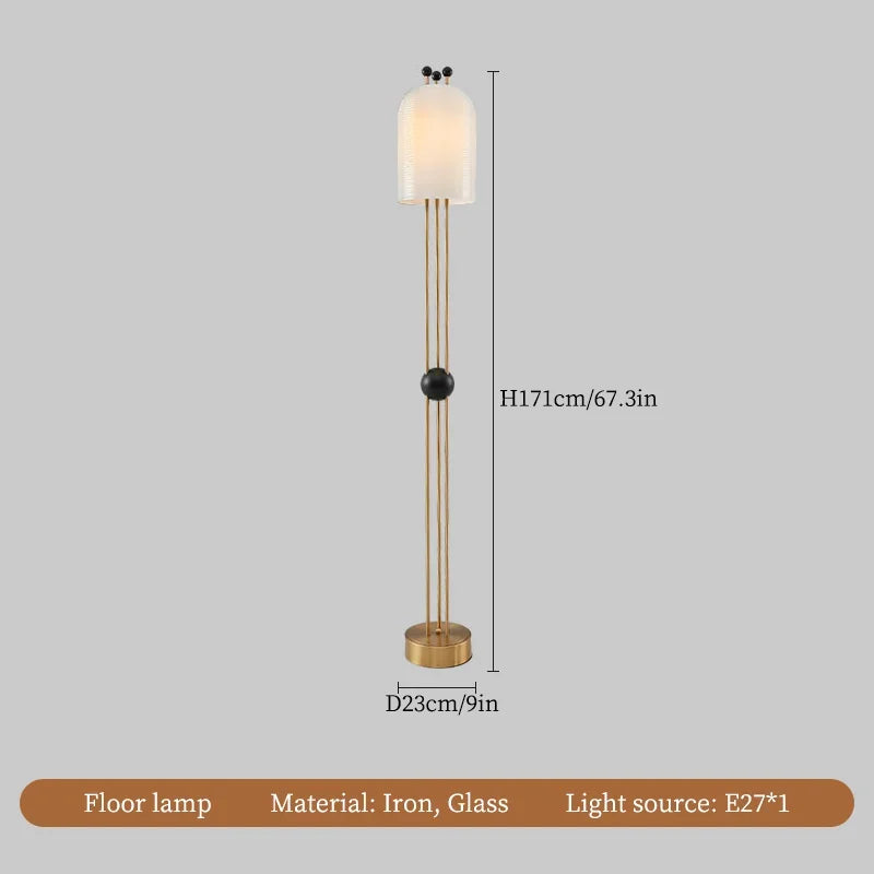 Wabi-sabi design glass chandelier for modern decoration - Lampadaire / Warm Light