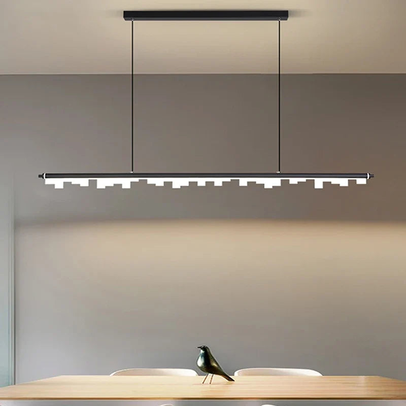 Modern minimalist chandelier in black gold for interior decoration