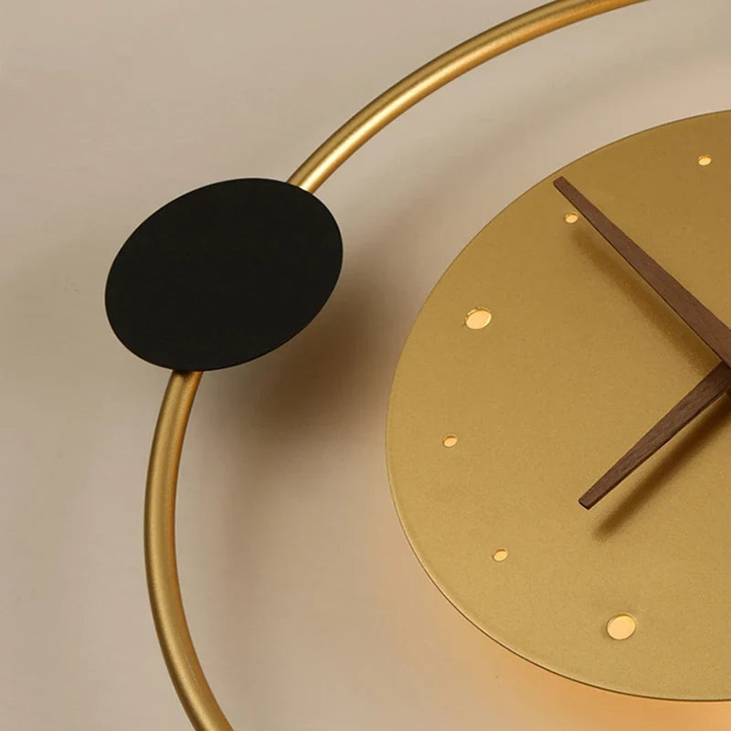 LED wall clock in iron acrylic elegant Nordic design - view 5