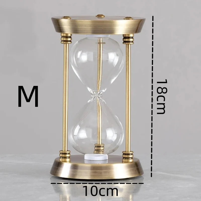 Vintage glass hourglass bottle creative decoration for home - Style A (M)
