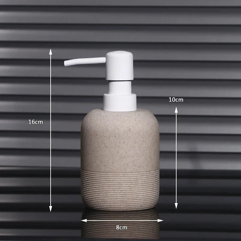 Emulsion bottle in sandstone for luxury bathroom - 350ml 1