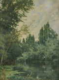 Vintage country painting with wild flowers and natural landscapes - Par-5 / 50X70cm Unframed