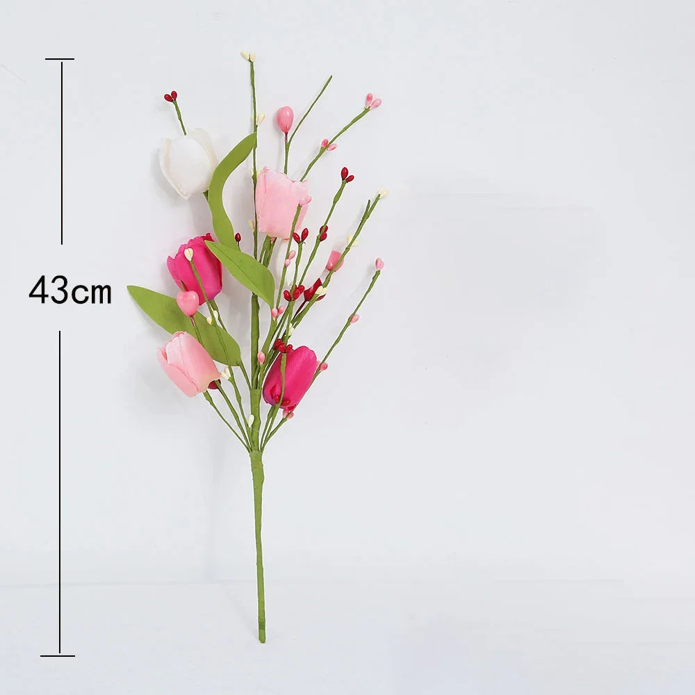 Artificial tulip floral decoration for the saint-valentine - view 3