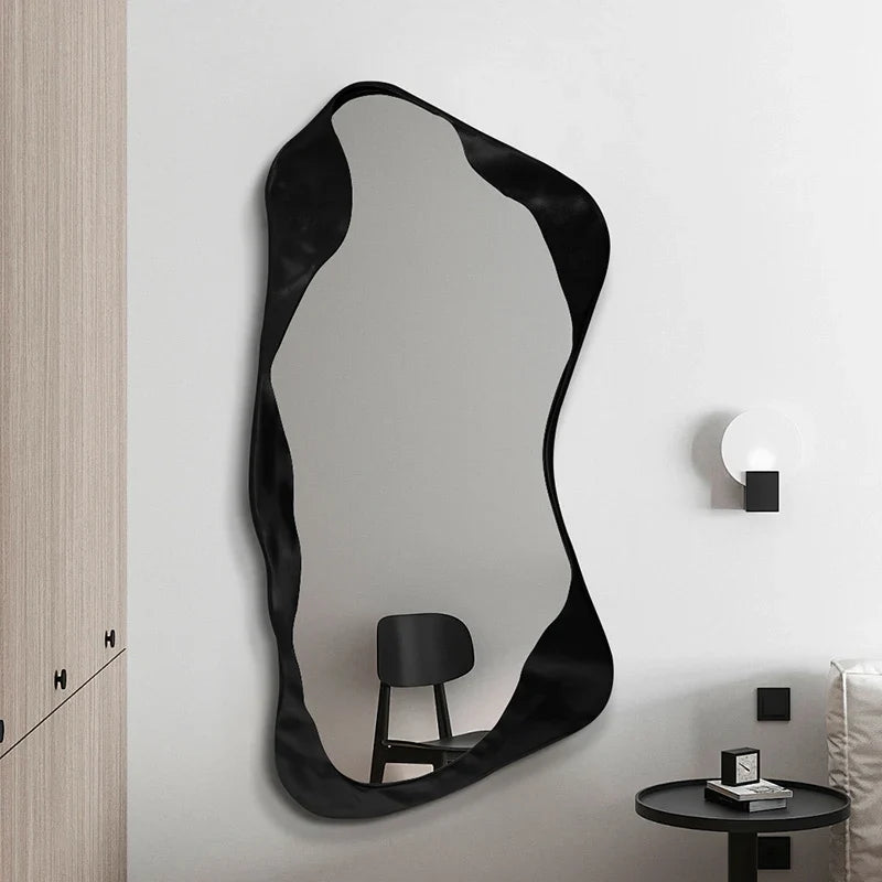 Nordic artistic mirror full format creative elegant frame - Black / 120x200cm