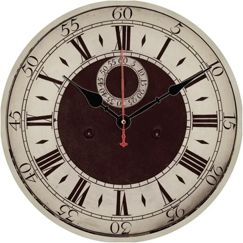 Silent retro wall clock for modern interior decoration - 20-0237 / 16 pouces (40 cm)