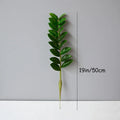 Artificial plants ficus and zamioculcas for interior decoration - 19 inches 18 Leaves