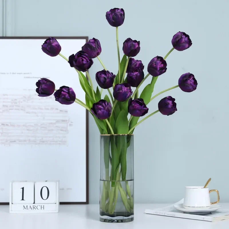 Artificial tulip flowers in decorative silk for any occasion - view 4