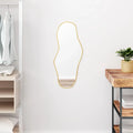 Golden Wall Mirror 70x30 cm, home decoration wall decal living room decoration - view 7
