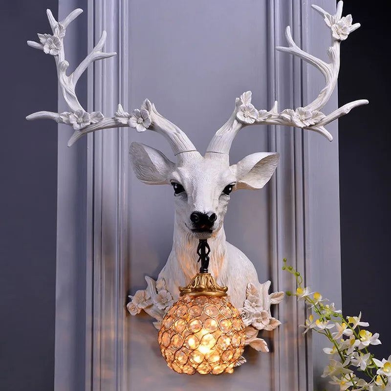 Wall sconce in deer design resin for modern interior decoration - view 2