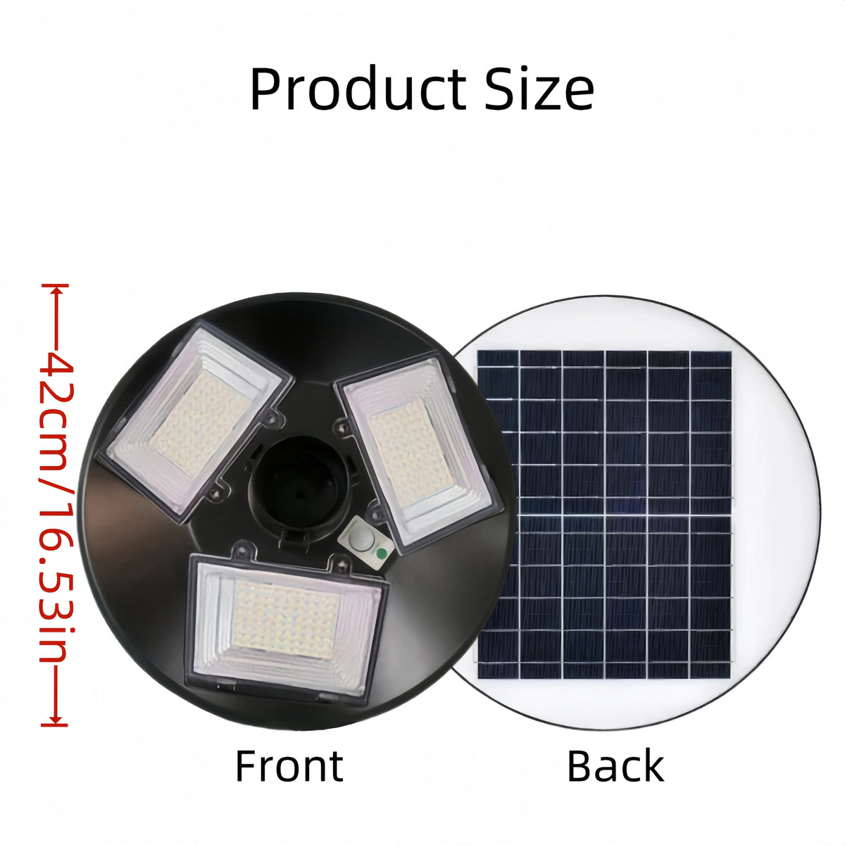 Round solar lamp for garden and outdoor lighting - GJX-UHLN240