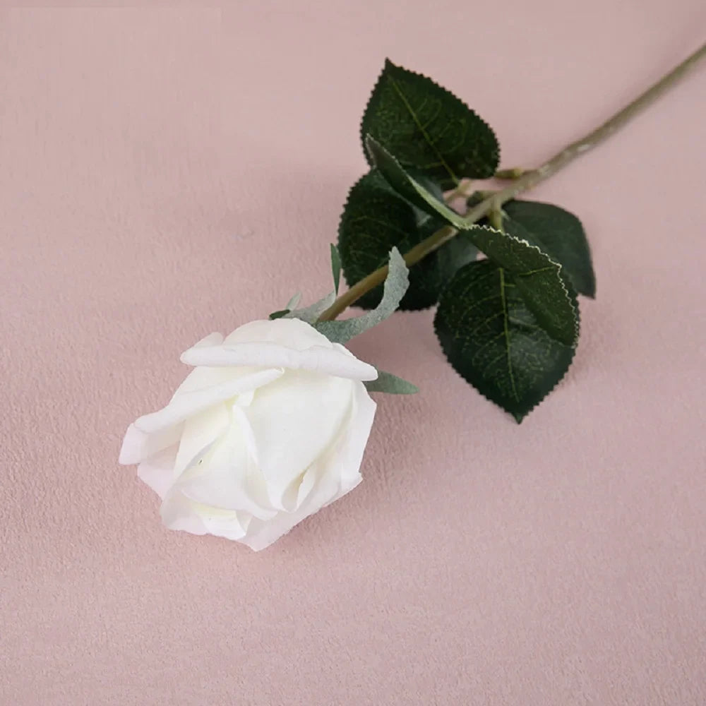 Artificial latex rose branch for realistic decoration